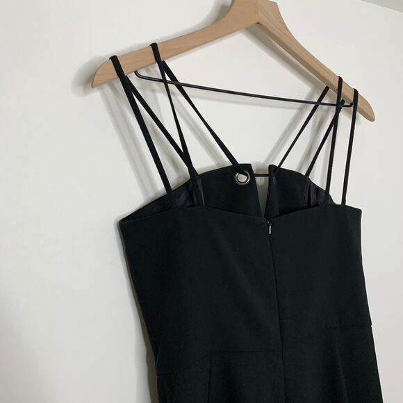 Black Halo Delia Wide Leg Jumpsuit Womens Black Size 6 - Picture 5 of 16